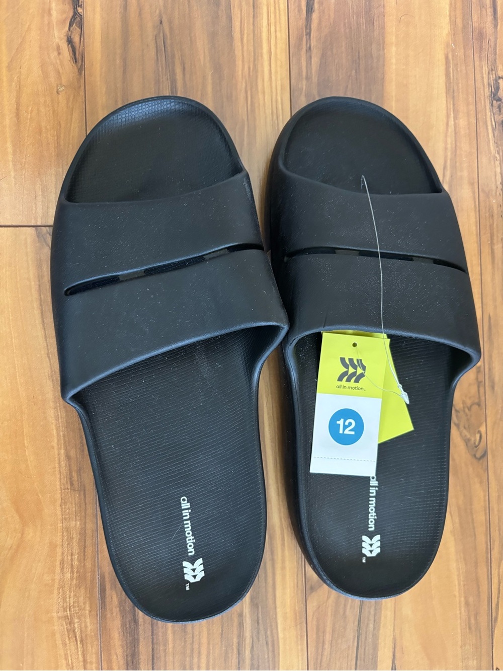 all in motion Black Slip-On Slide Sandals